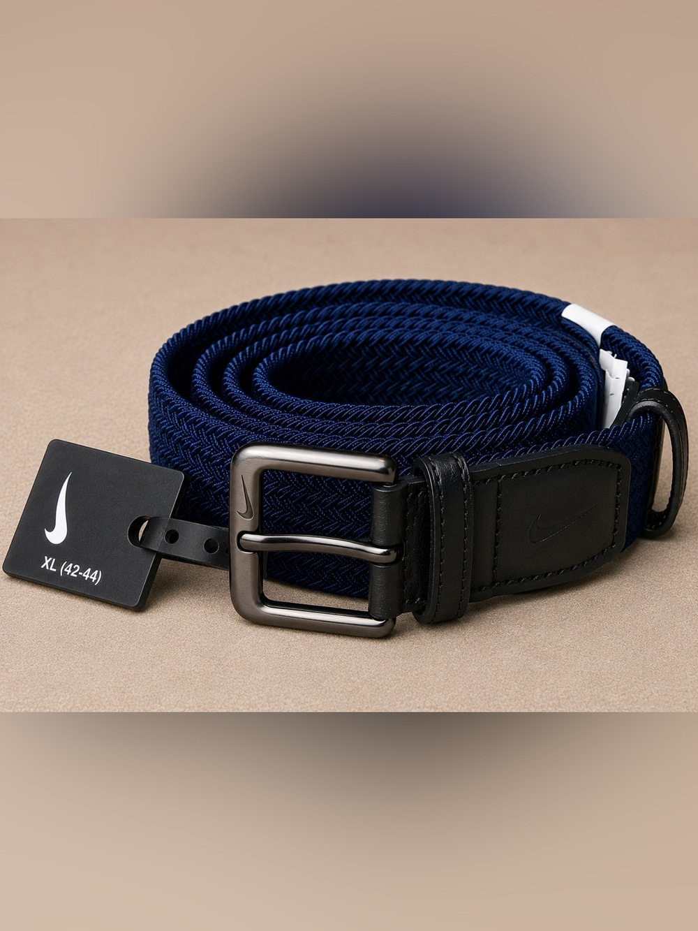Nike Men’s Stretch Woven Golf Belt XL 42-44 Navy Blue NWT